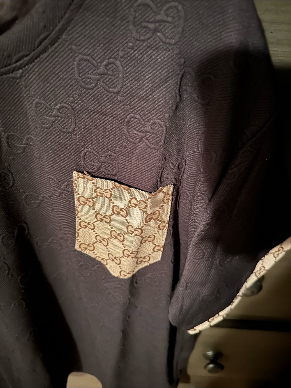 Black Monogram Pocket T-Shirt - Picture 2 of 5